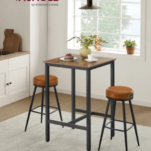 VASAGLE Bar Table, Small Kitchen Dining Table, High Top Pub Table, Height Cocktail Table for Living Room Party