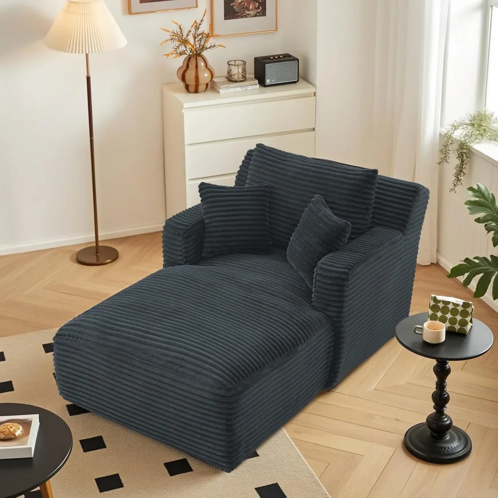 40" Boneless Couch Sofa Bed Oversized Accent Boneless Sleeper Sofa Chair Upholstered Comfy Reading Chair for Living Room Chaise