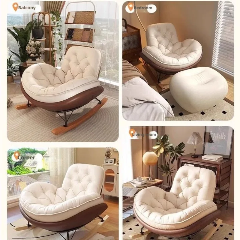 Nordic Rocking Chair, Lounge Chair, Balcony,living Room Home Leisure, Lazy Sofa, Adult Light Luxury Chair, Single Penguin Chair