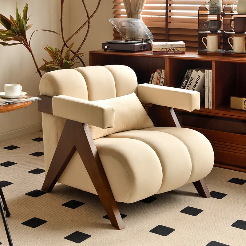 Modern Simple Single Sofa Casual Chair Small Apartment Living Room Chair Bedroom Rental House Lazy Leisure Sofa Home Furniture